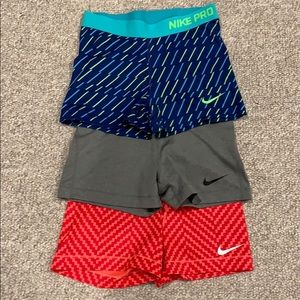Set of 3 Nike Pro Spandex